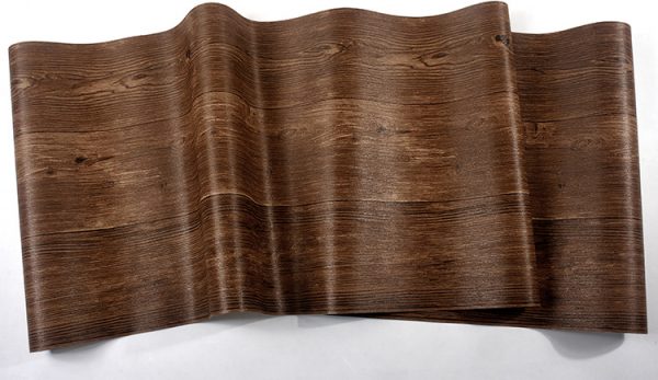 Bề mặt Giấy dán tường giả gỗ nâu đậm 3D023