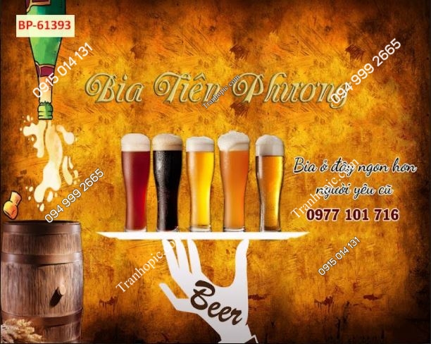Tranh dán tường quán bia cực đẹp