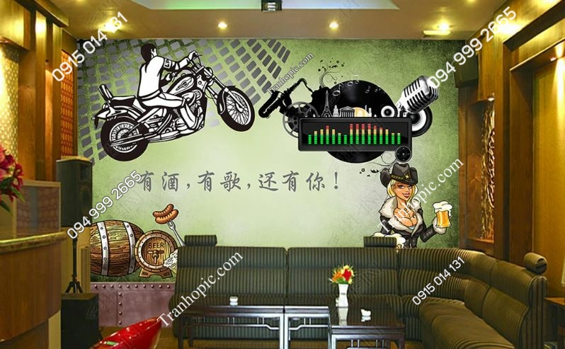 Tranh dán tường quán bia quán nhậu 18537148