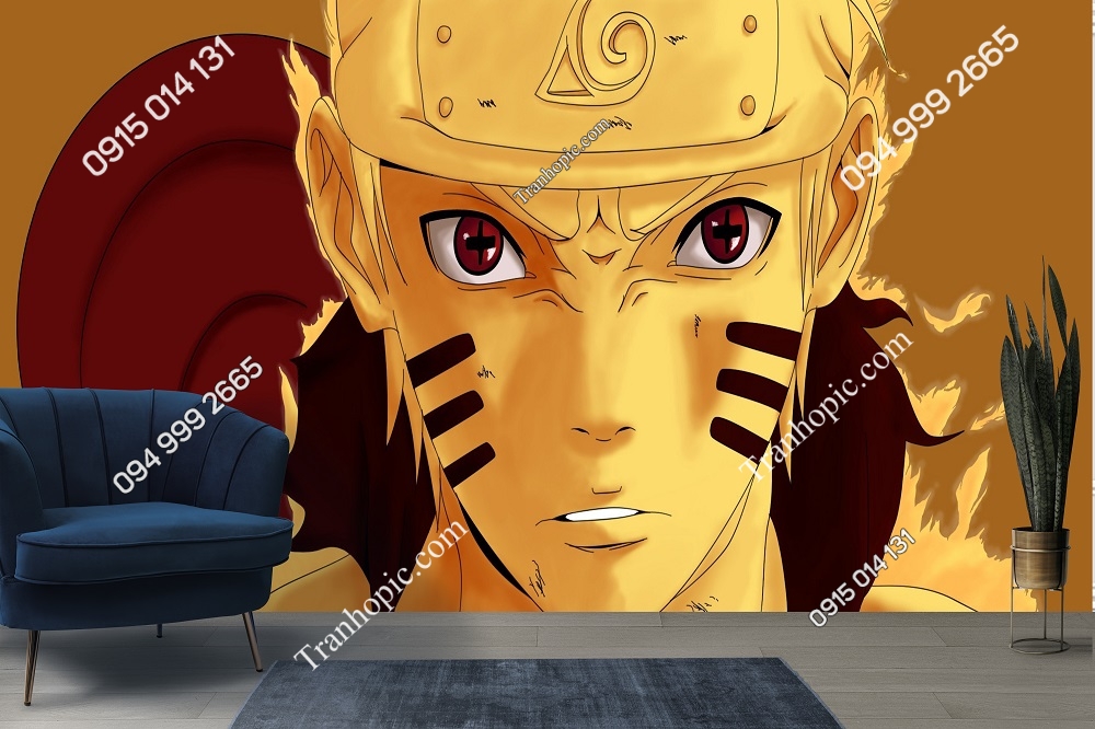 Tranh dán tường 3D Naruto phòng trẻ em 644137