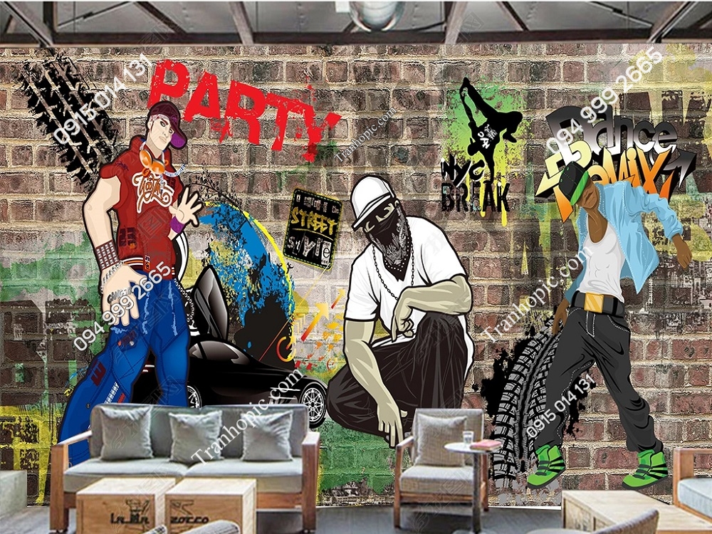 Tranh dán tường phong cách hiphop 28509391