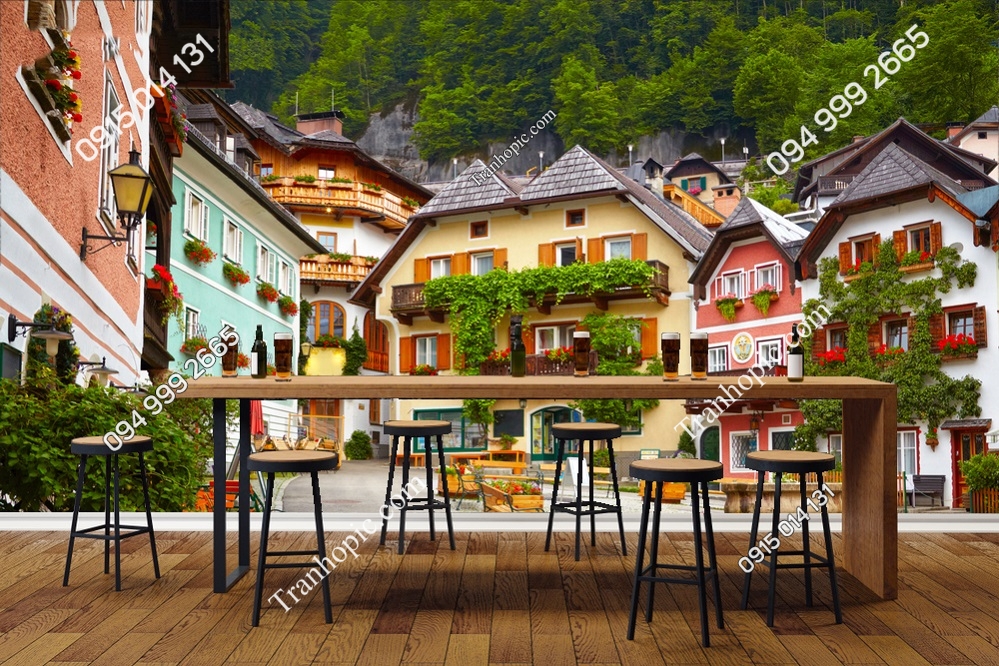 Tranh dán tường quán cafe trà sữa quán ăn 00240