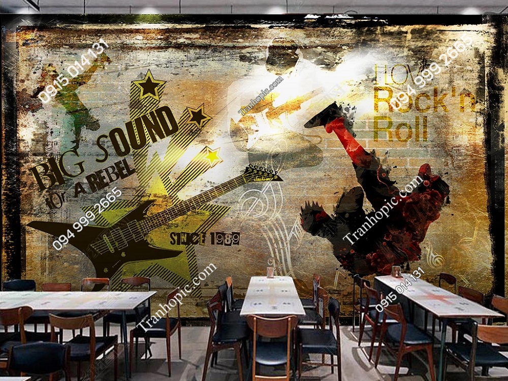 Tranh dán tường rock sound 26224327