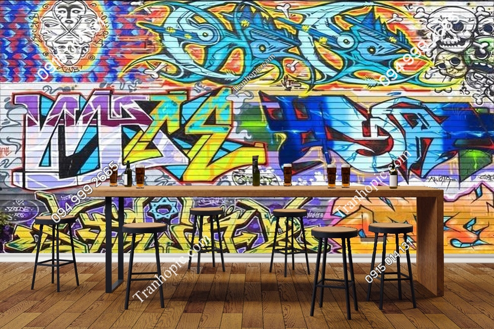 Tranh tường gạch vẽ kiểu grafiti 24204804