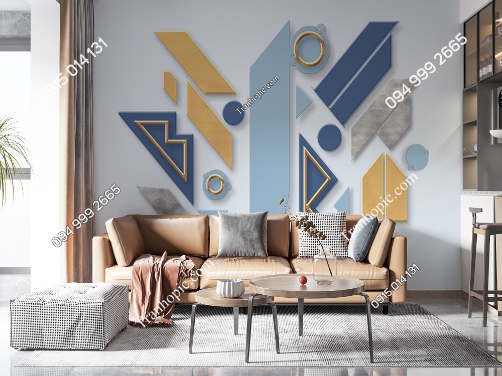 Tranh dán tường 5D hiện đại 34521