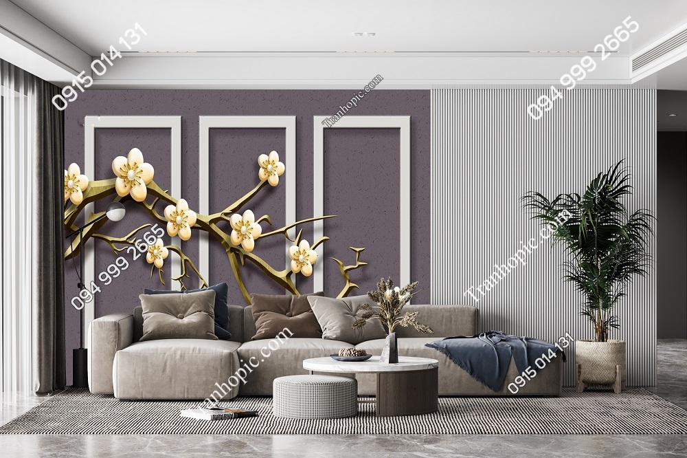 Tranh dán tường 5D hiện đại 34608