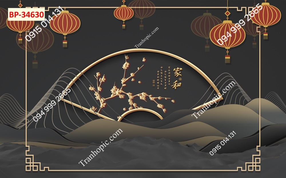Tranh dán tường 5D hiện đại 34630
