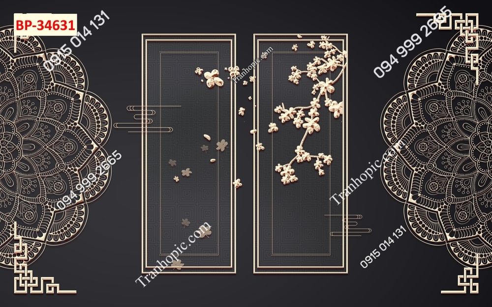 Tranh dán tường 5D hiện đại 34631