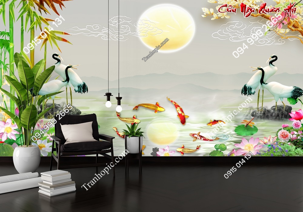 Tranh-dan-tuong-ca-chep-trong-trang-30675