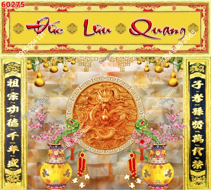 Tranh dán tường phòng thờ mã 60275