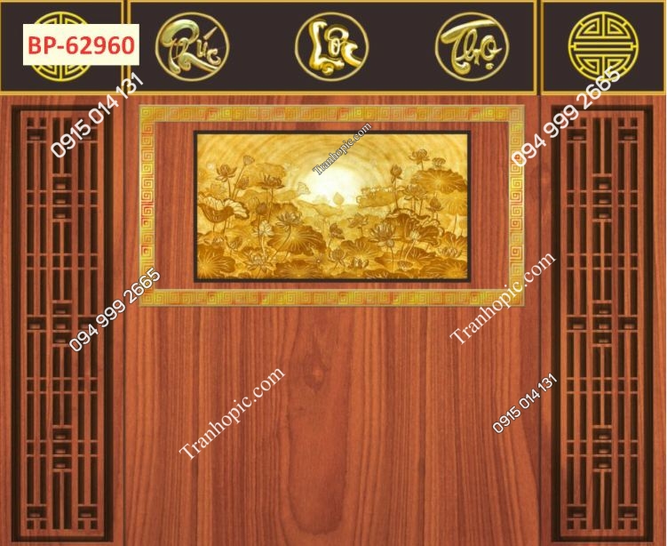 Tranh dán tường phòng thờ mã 62960