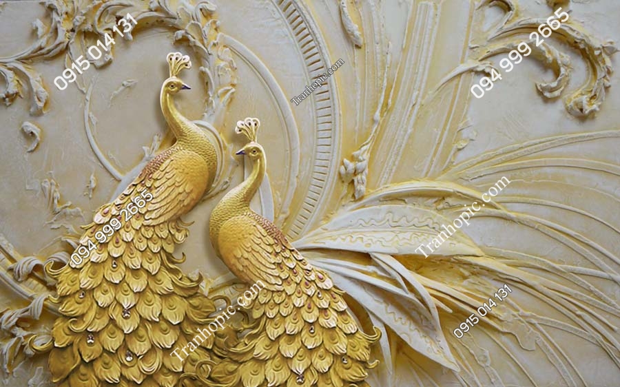 Tranh dán tường phu thê viên mãn phòng ngủ vợ chồng 100