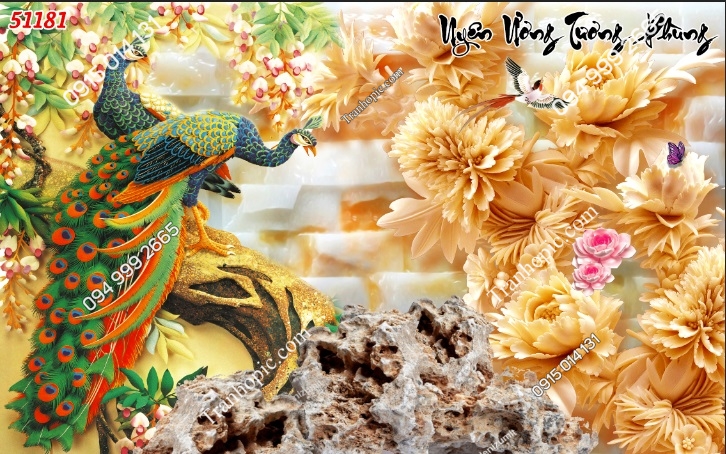 Tranh dán tường phu thê viên mãn phòng ngủ vợ chồng 51181