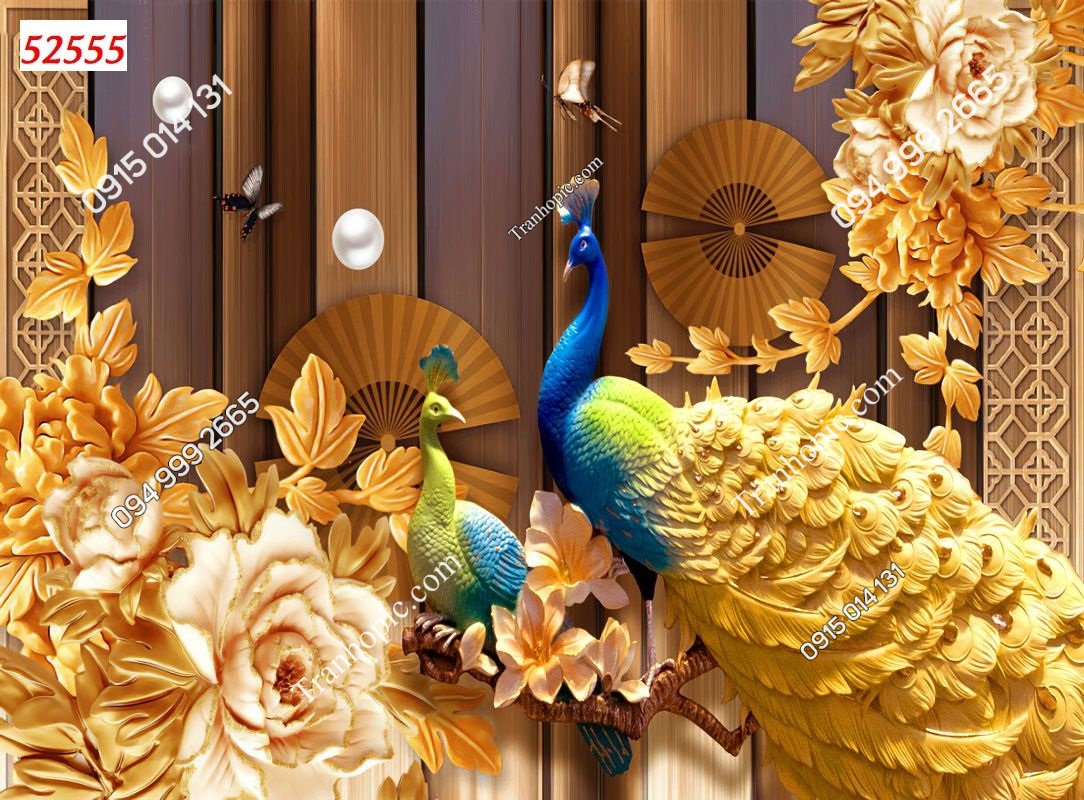 Tranh dán tường phu thê viên mãn phòng ngủ vợ chồng 52555