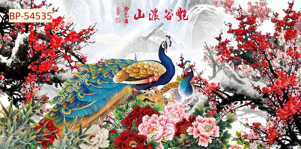 Tranh dán tường phu thê viên mãn phòng ngủ vợ chồng 54535