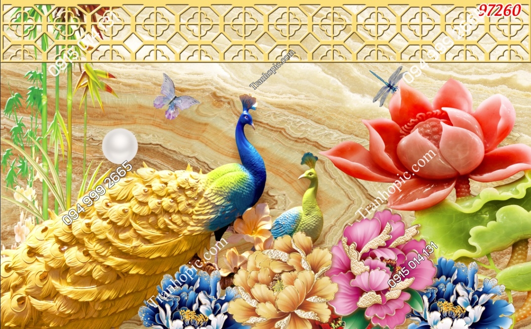 Tranh dán tường phu thê viên mãn phòng ngủ vợ chồng 97260