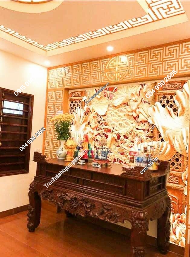 tranh 3D phòng thờ