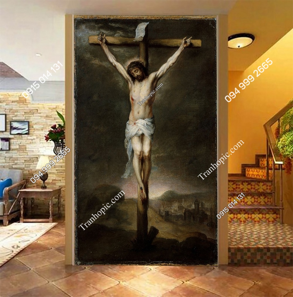 Tranh dán tường Đức Kitô bị đóng đinh 32654