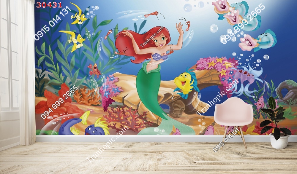 Tranh dán tường Nàng tiên cá Little Mermaid 244239