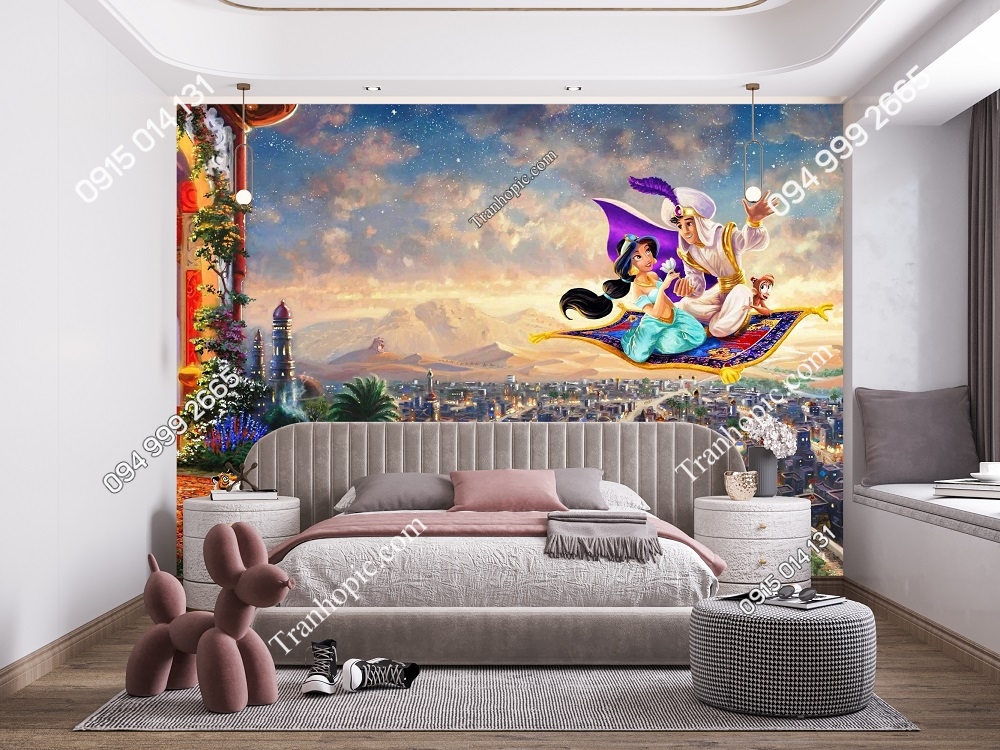 Tranh dán tường công chúa Jasmine và Aladdin 1043262
