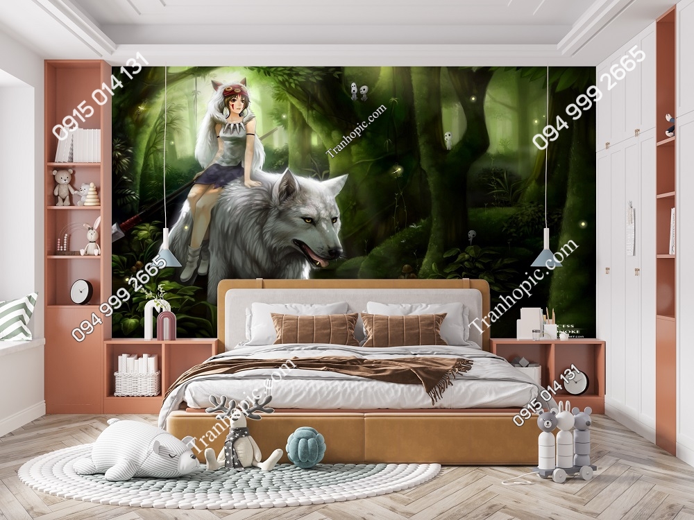 Tranh dán tường công chúa Mononoke 168323