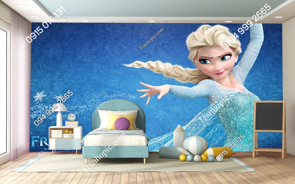 Tranh dán tường công chúa elsa 491173