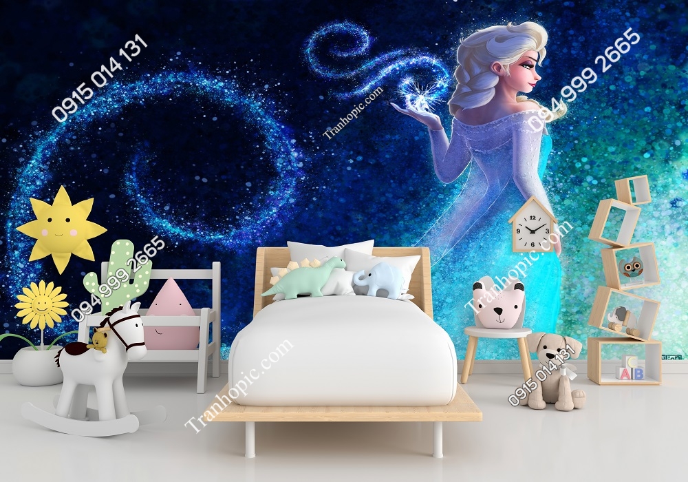 Tranh dán tường công chúa elsa xinh đẹp 542949