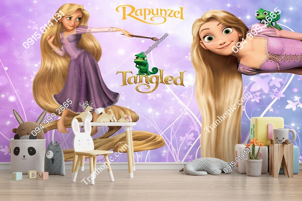 Tranh dán tường công chúa tóc mây Tangled 490519