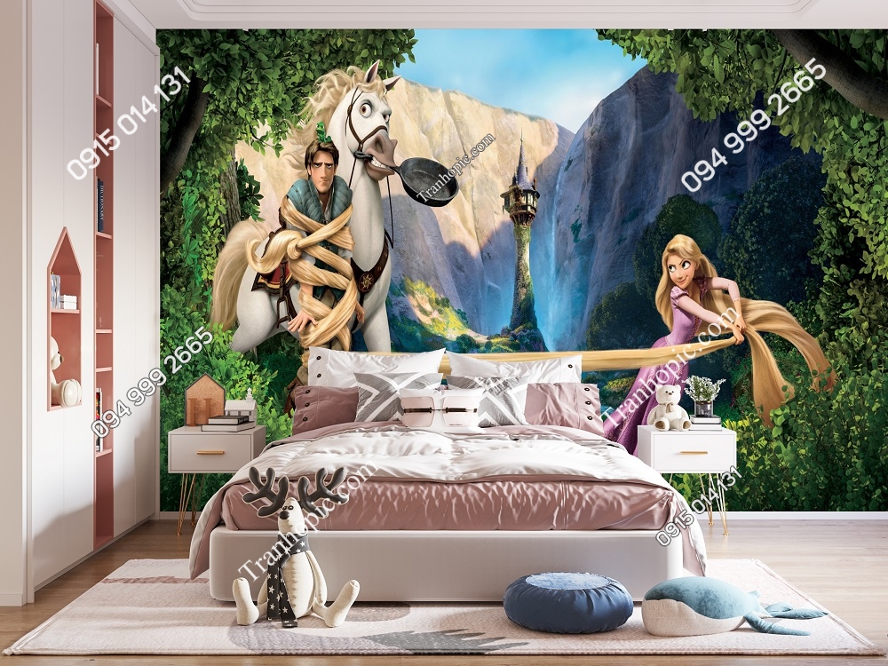 Tranh dán tường công chúa tóc mây Tangled 490525