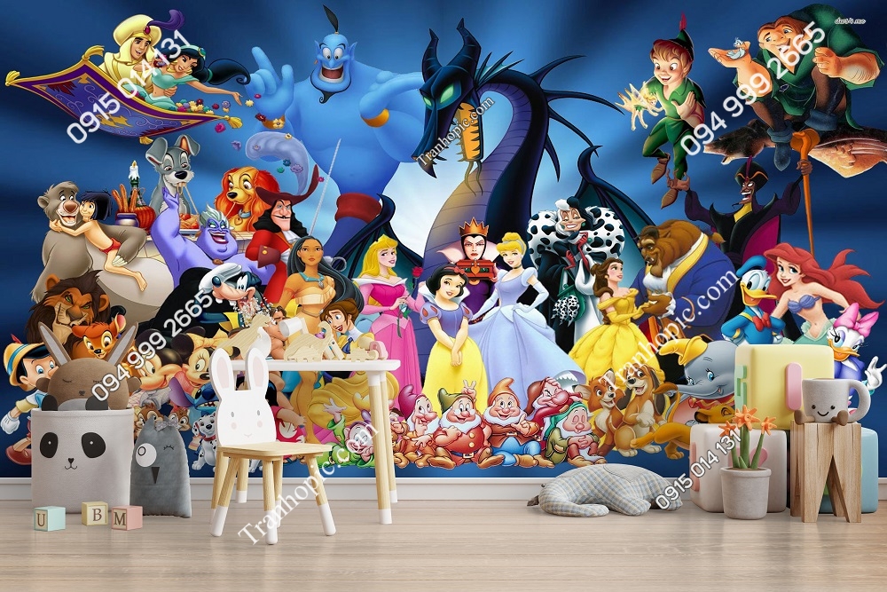 Tranh dán tường nhân vật phim disney 512776