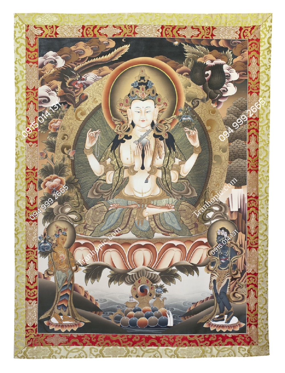 Tranh Thangka phật giáo dán tường 75850536