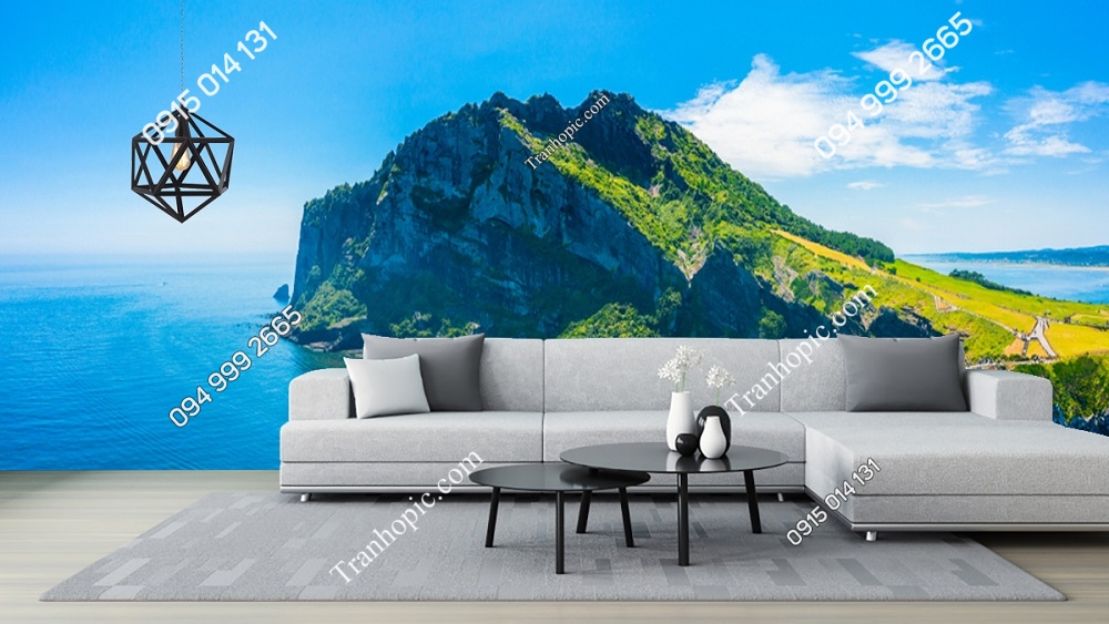 Tranh dán tường cảnh núi Seongsan Ilchulbong ở đảo Jeju, Hàn Quốc 2577749697