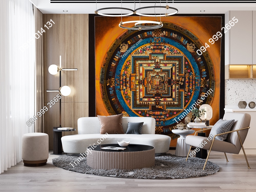Tranh dán tường họa tiết Thangka 356193771