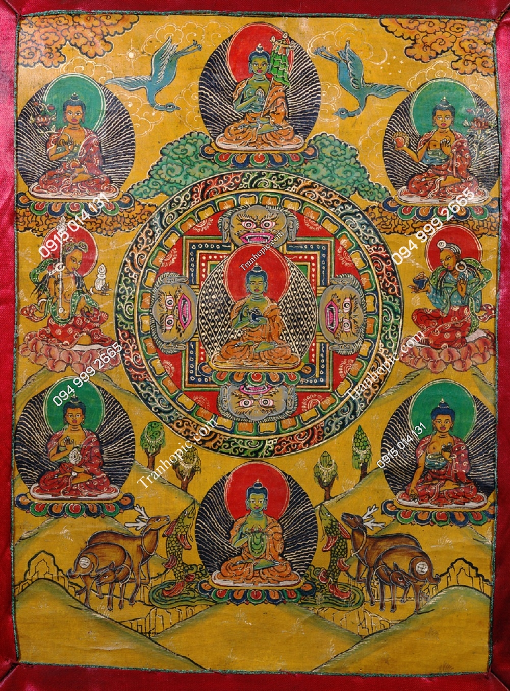 Tranh họa tiết Thangka dán tường 6171324