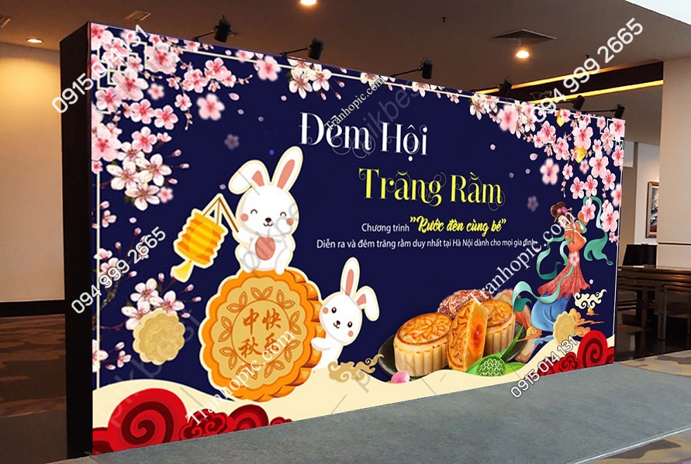 Tranh dán tường rước đèn bánh trung thu PK_7068350