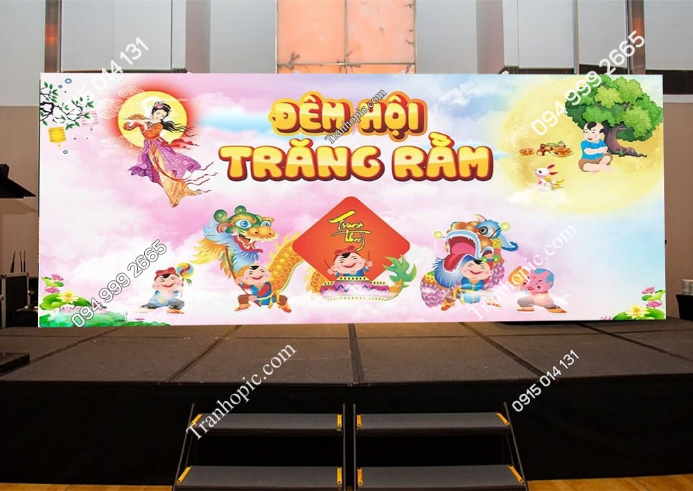 Tranh dán tường trung thu đêm hội trăng rằm PK_4059050