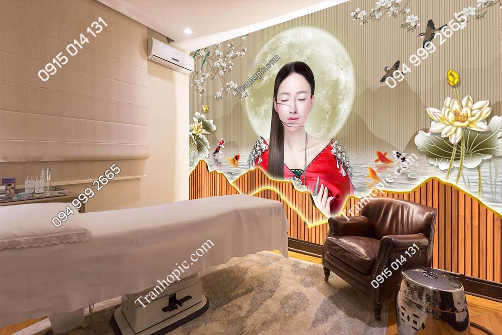 Trang trí tường cửa hàng spa dưỡng sinh massage 2732024 (35)