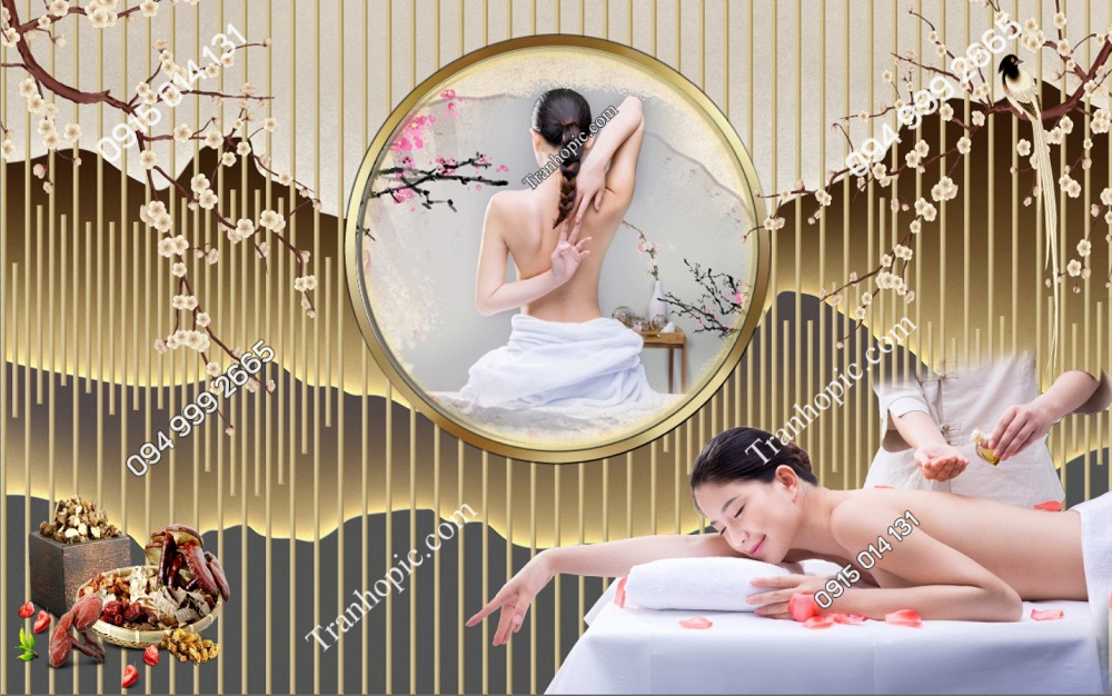 Tranh dán tường lam sóng dưỡng sinh spa 2732024 (16)