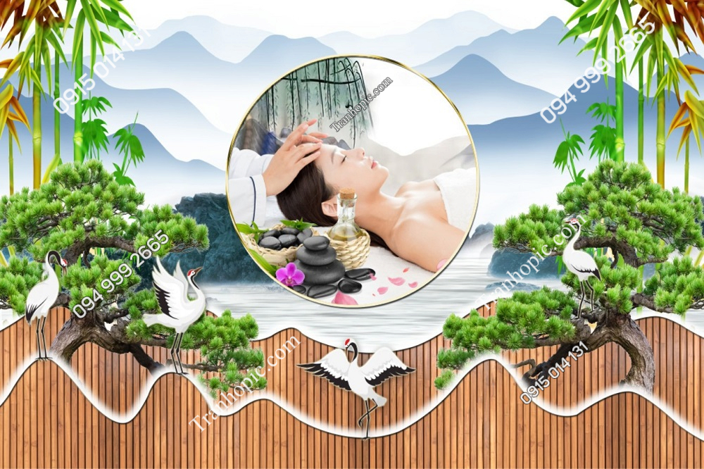 Tranh decan dán tường spa dưỡng sinh massage 2732024 (40)