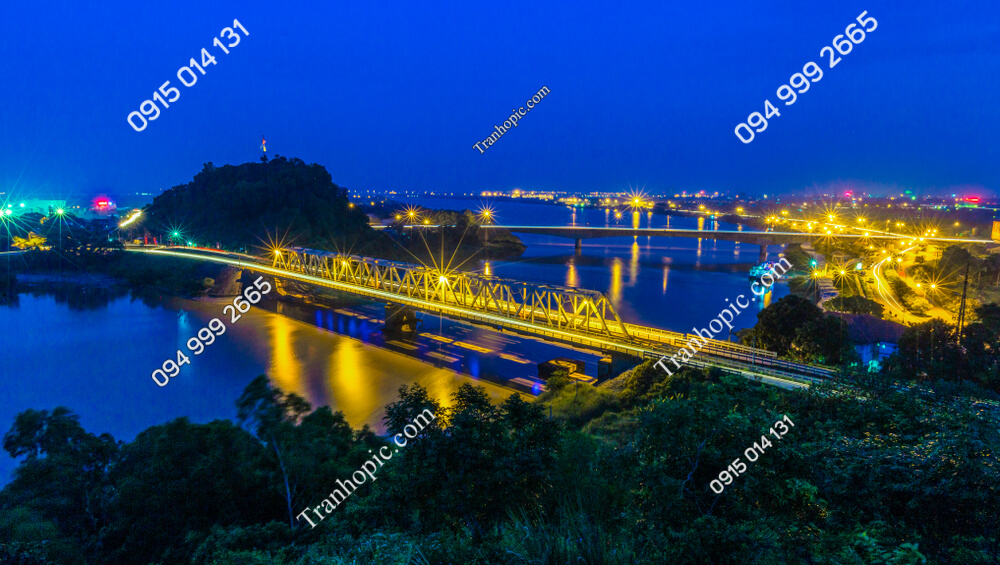 Tranh dán tường cầu Hàm Rồng thanh hóa 1215051988