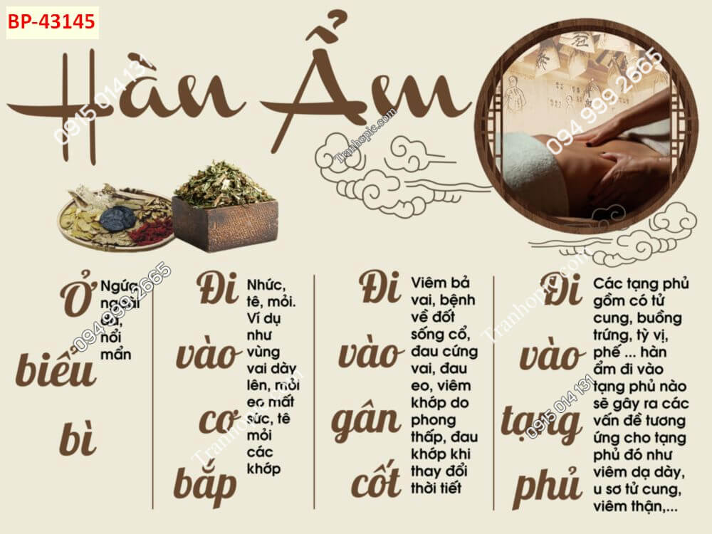 Tranh dán tường đông y dưỡng sinh spa 43145